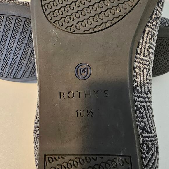 Rothy's Charcoal Grid Loafers Size 10.5 - Picture 9 of 9